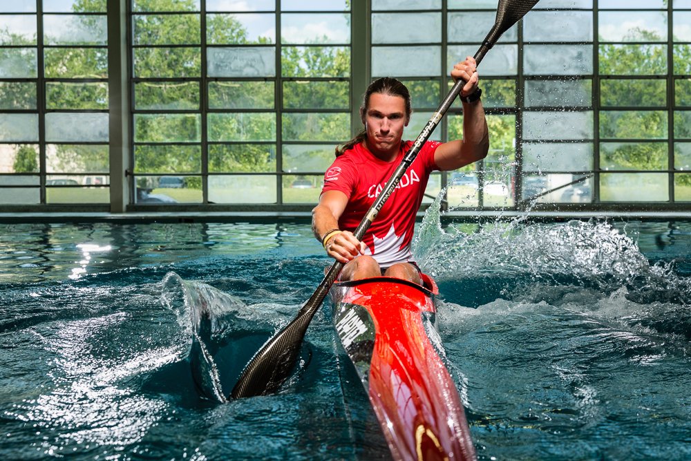 James Lavallée training on the water