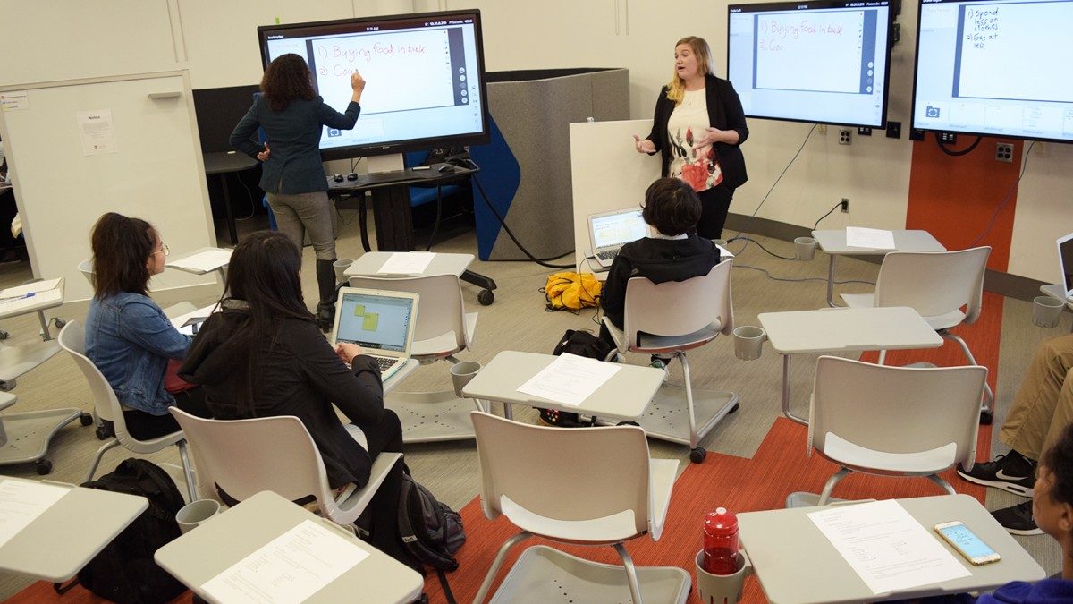 The active learning space transforms the student learning experience.