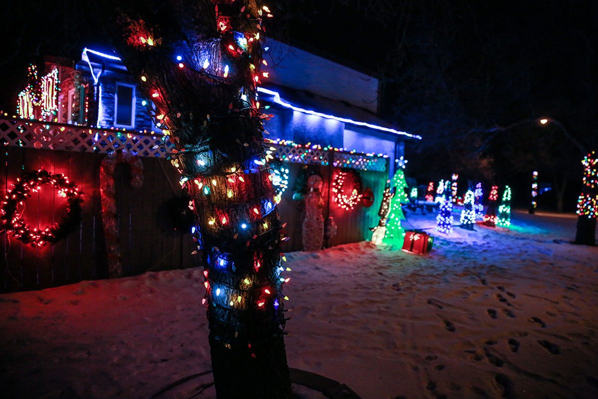 Christmas lights photo by Mike Latschislaw.