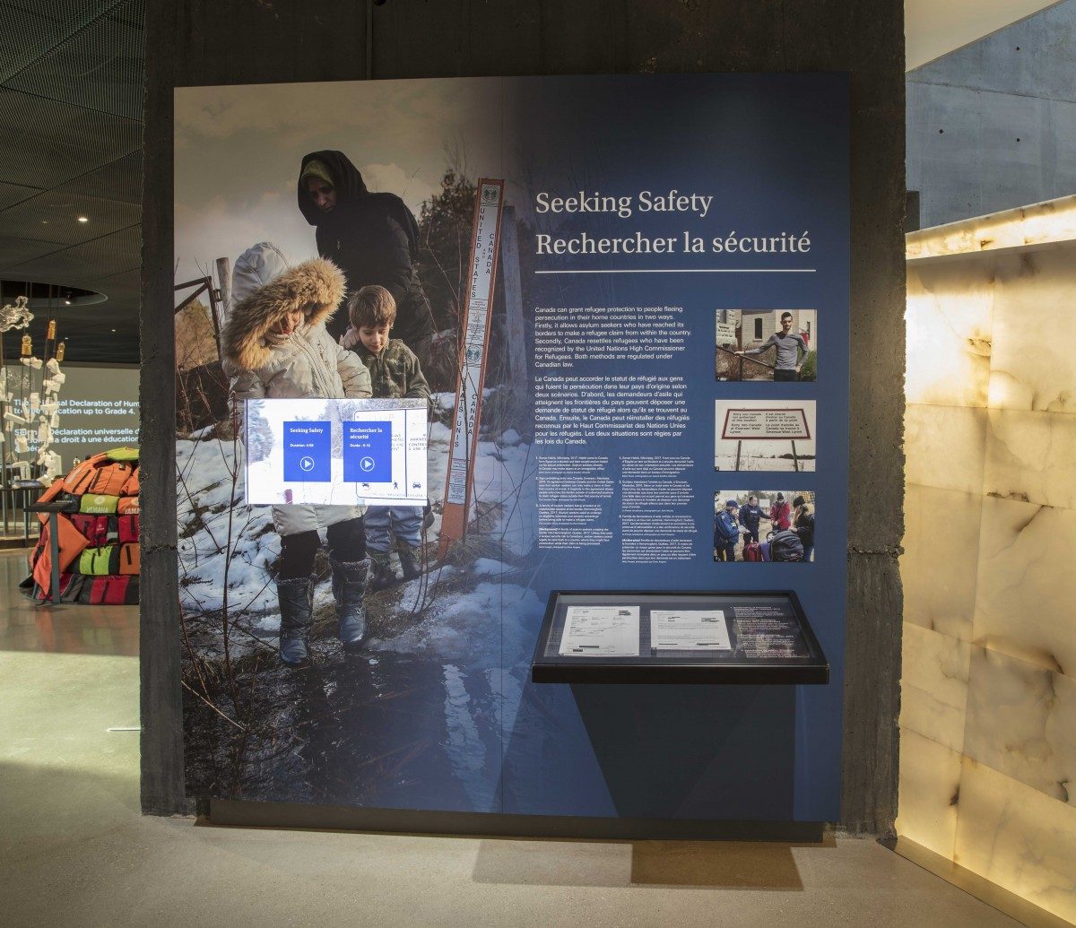 Seeking Safety exhibit at the CMHR. Photo credit: Jessica Sigurdson - CMHR