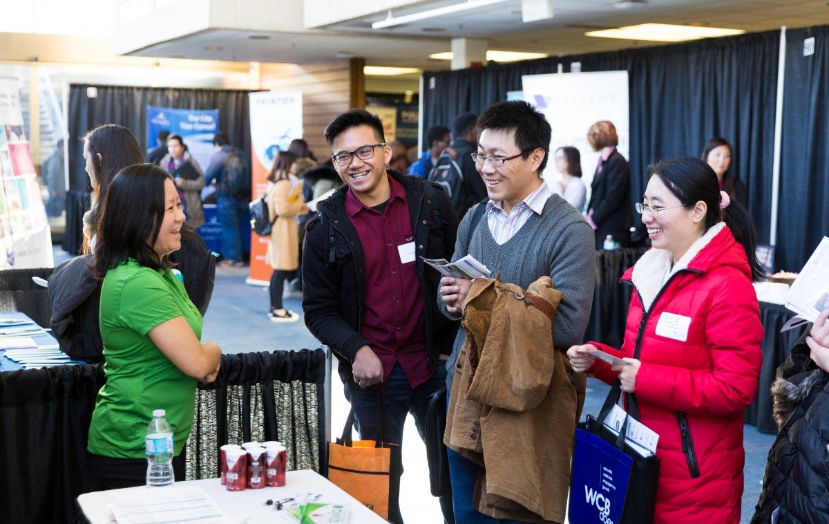 Students attending the Career Fair