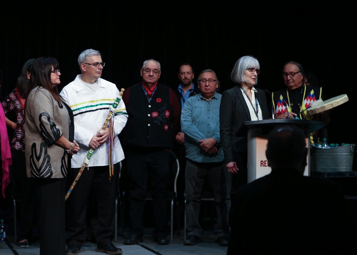 Transfer Ceremony from the University of Alberta to the University of Manitoba, at the 3rd Annual Building Reconciliation Forum at the U of M.