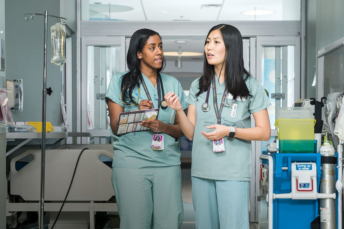 Dorothy Yu (right) discovered a calling to advocate for her fellow medical students and physicians.