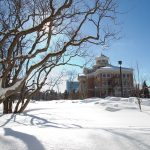 Winter on Fort Garry campus.