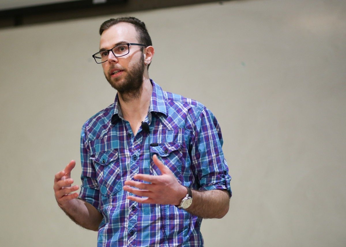 The 3MT final competition is March 21 at 7 p.m. in the Robert B. Schultz Theatre. Matthew Cook, a master’s student in psychology, is one of 13 graduate students who will be presenting their research at the event.