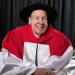 The Honourable Douglas Everett [LLB/51, LLD/17], who received an honorary degree from the U of M in 2017