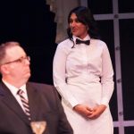 Priti Shah (LLB/89) at right, acting in La Cage aux Folles, 2016, with fellow actor/lawyer Paul Cooper (BA/92, BPE/98, LLB/03), at left.