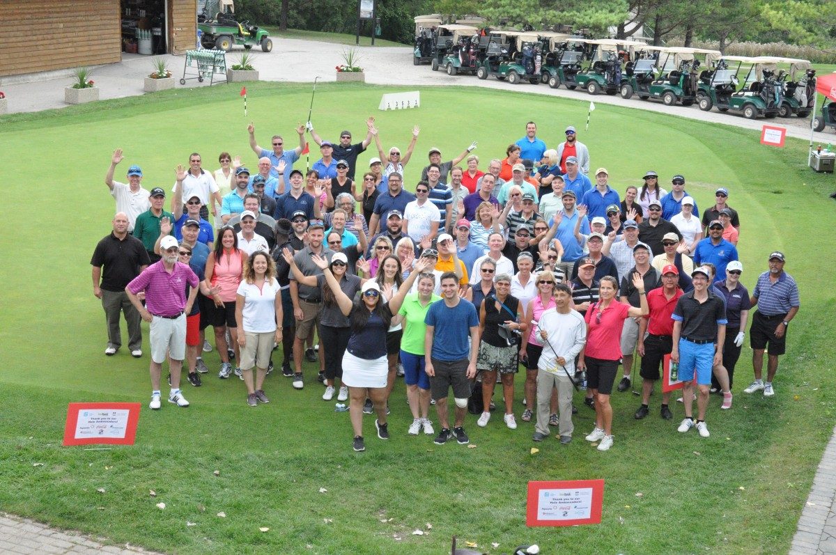 All-staff golf tournament photo, 2017