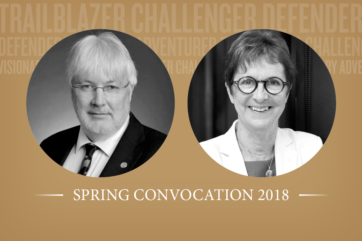 Glen Alan Jones and Janet Rossant are receiving Honorary Degrees on June 6, 2018