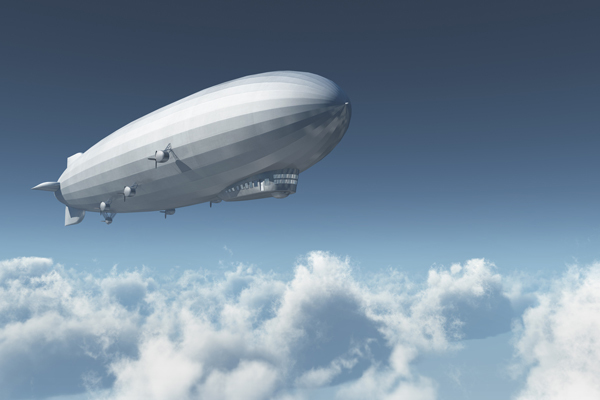 Airship flying over Canada's North