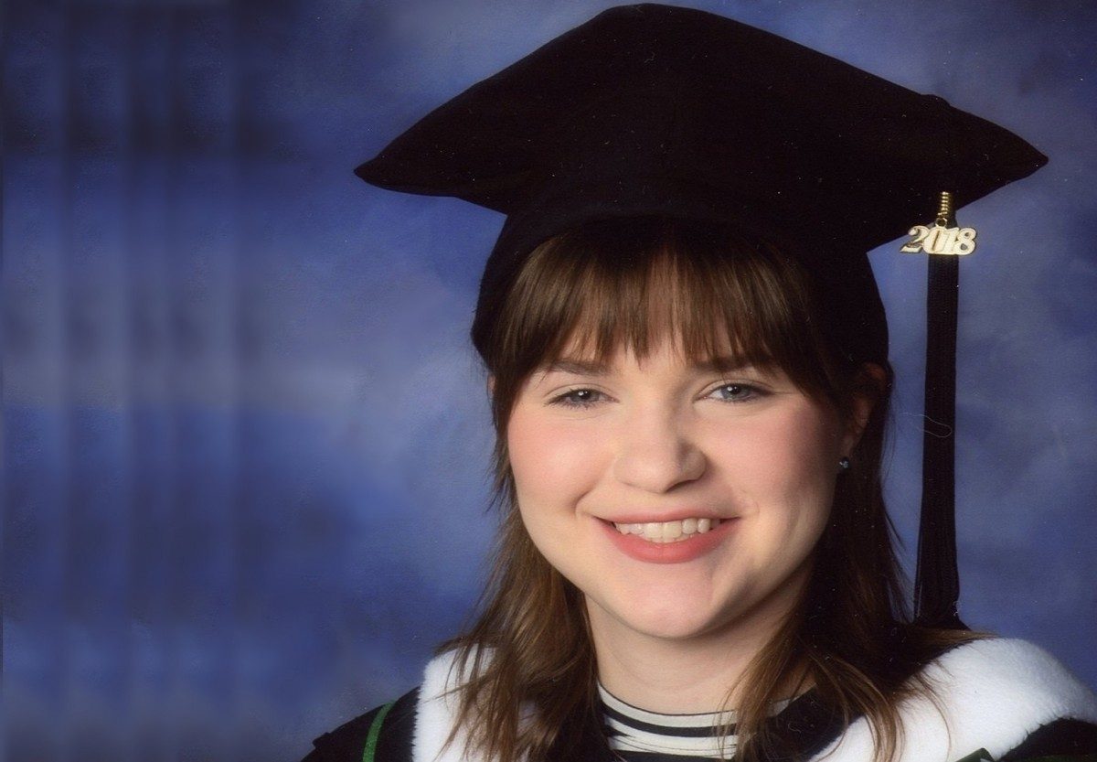 Emma Mayer in grad cap