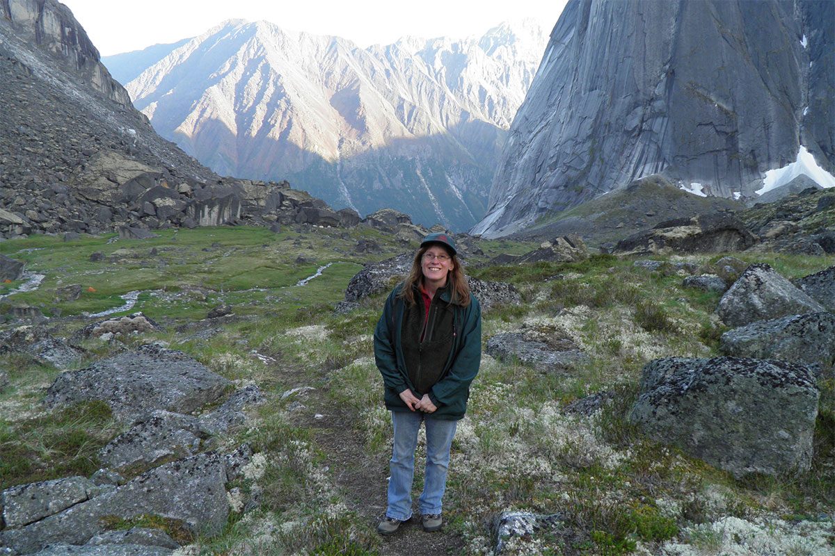 Donalee Deck at Cirque of the Unclimbables in Nahanni National Park Reserve, Northwest Territories.