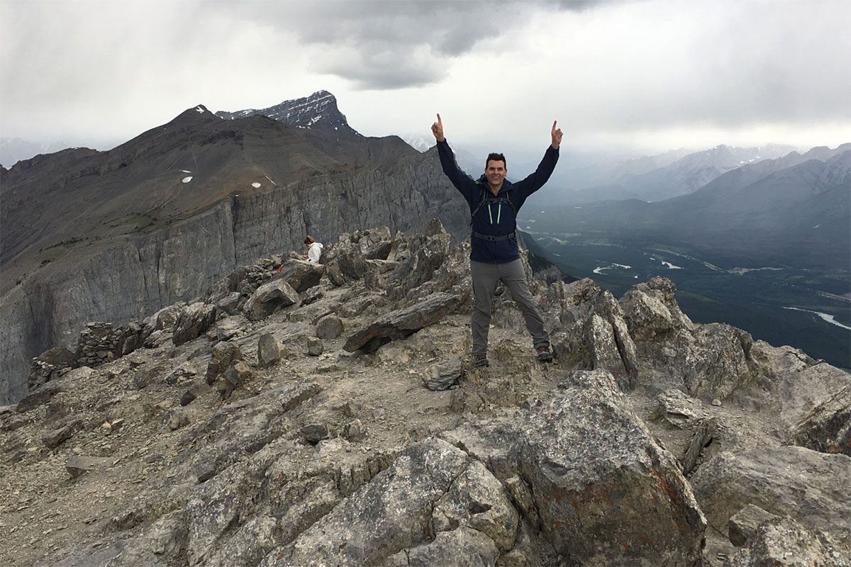 Richard Dupuis on a hike to the top of Ha Ling Peak near Canmore, Alta.