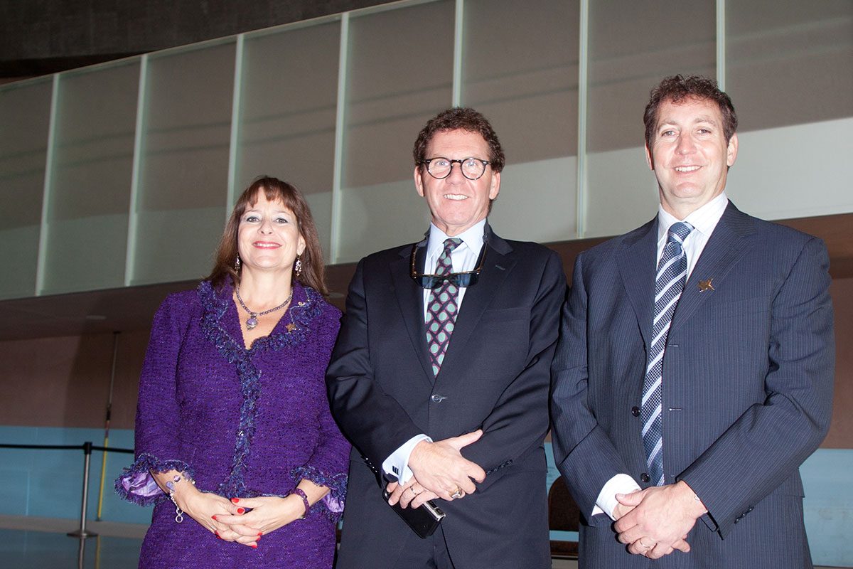 (L-R) Gail Asper, David Asper and Leonard Asper.