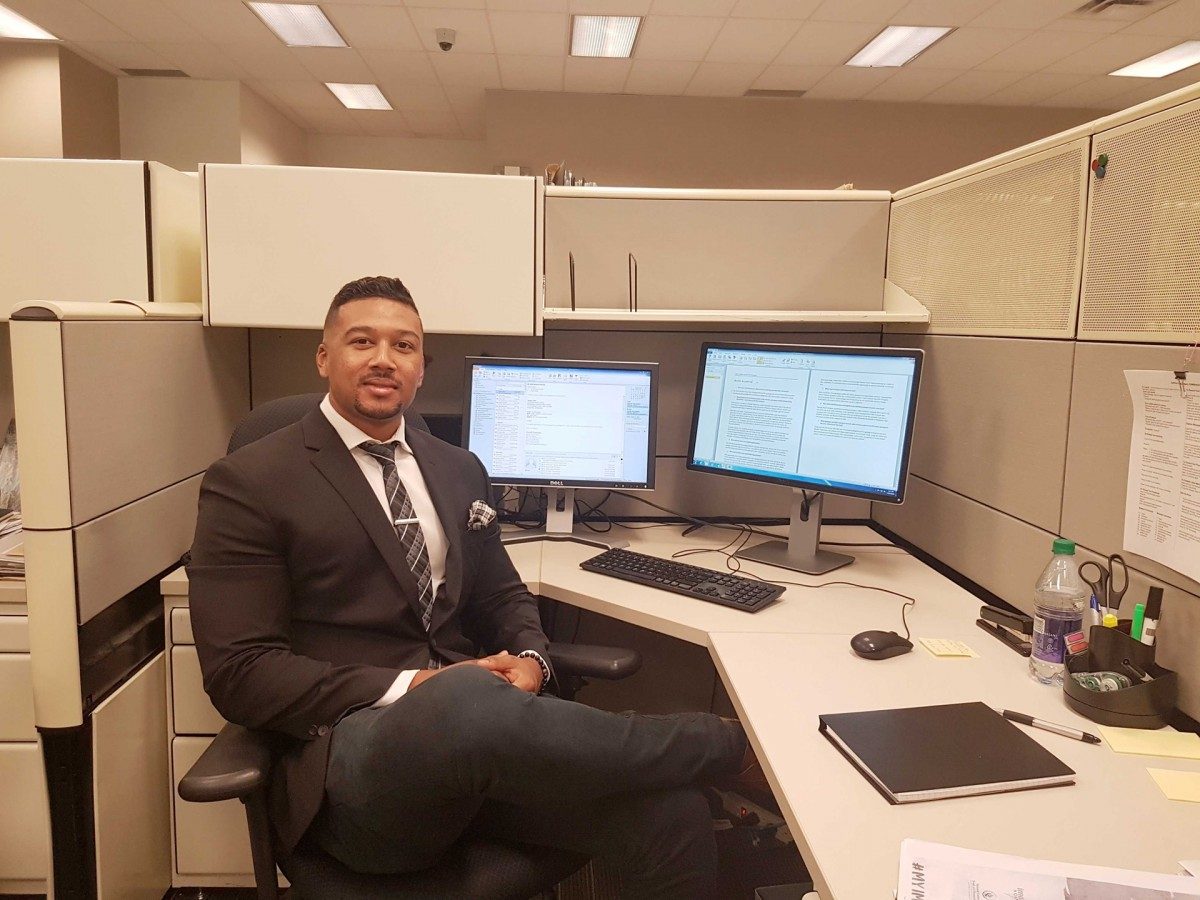 Tyrell Fontaine working at Marketing and Communications Office (MCO)