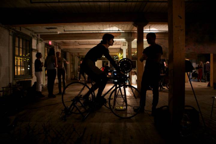 On Sept. 29 beginning at 7 p.m the St Boniface Bicycle Drive-In Movie Theatre opens, and movie-goers power the film with a bike