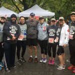 Tracy Bowman, third from right, and fellow Terry Fox run participants.