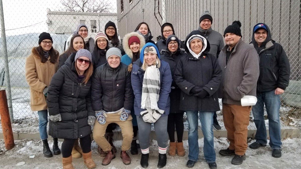 Student's pose with GotBannock founder