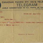Telegram to the family of a fallen soldier