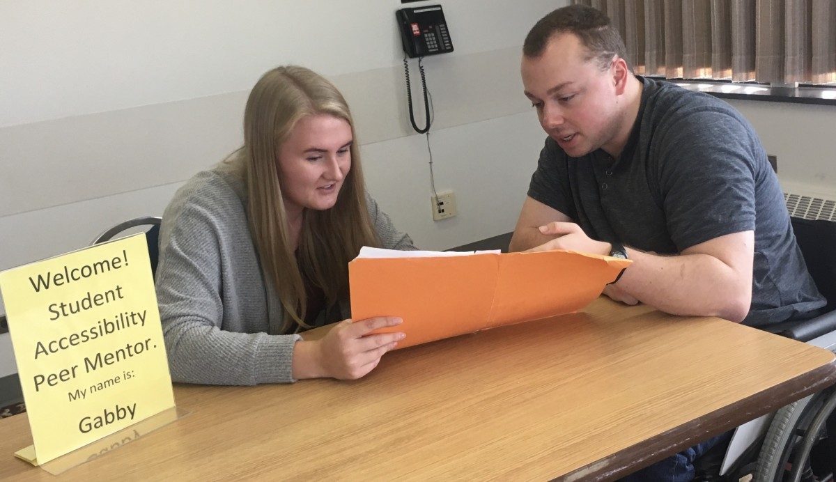 Students in Student Accessibility Services office