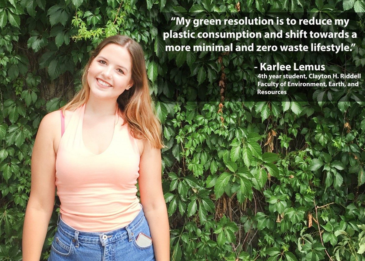Karlee Lemus shares her 2019 sustainable resolution