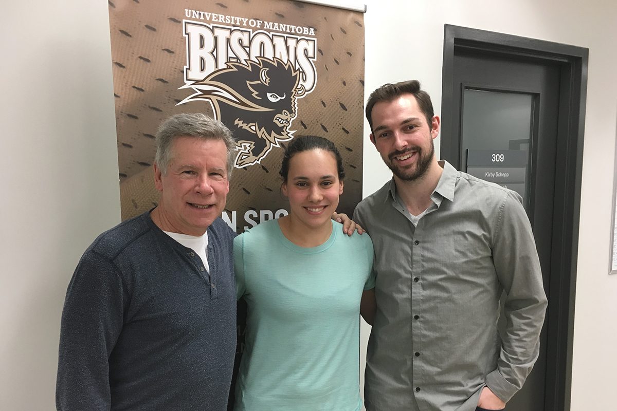 (L-R) Brian Dobie, Kelsey Wog and Brett Stovin.