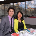 Antoine Allard [BComm (Hons)/19] and his mother at the Indigenous Business Education Partners' graduation dinner.