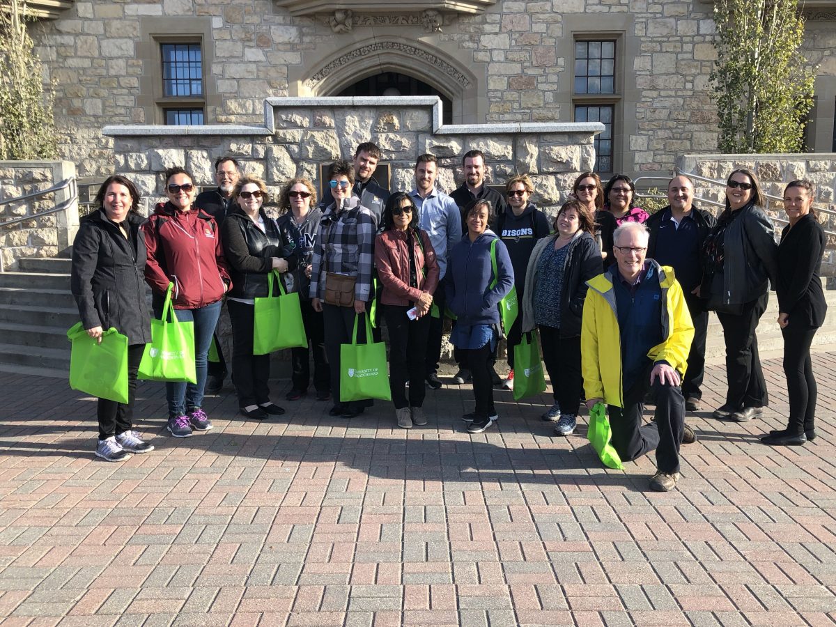 U of M staff at the University of Saskatchewan during the 2018 Support Staff Endowment Fund trip.
