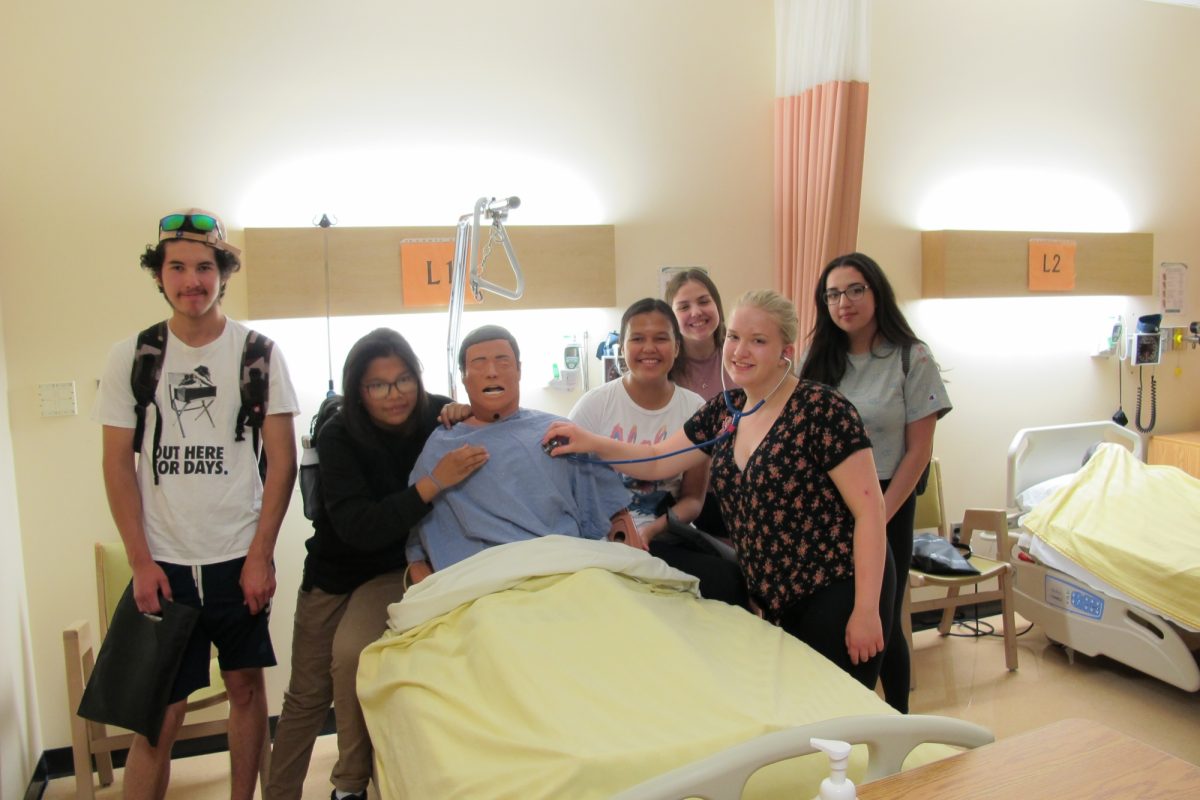 Students learned about nursing during the camp.