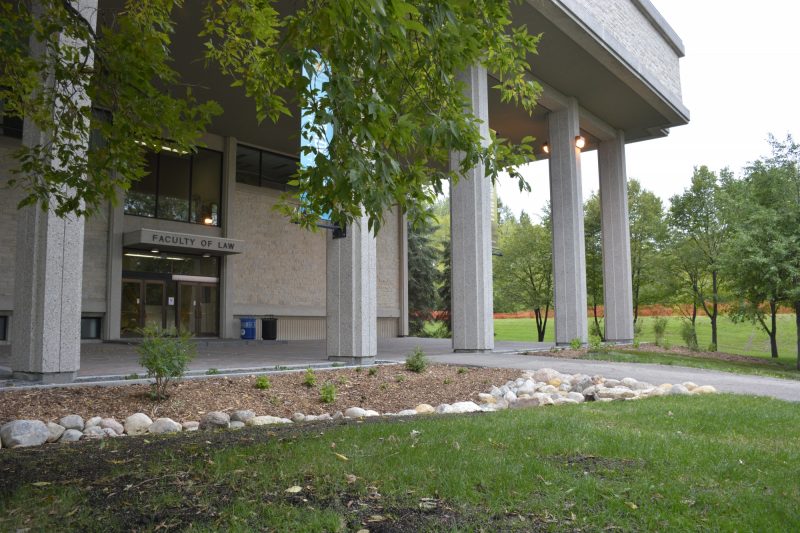 Robson Hall East Portico showing new landscaping