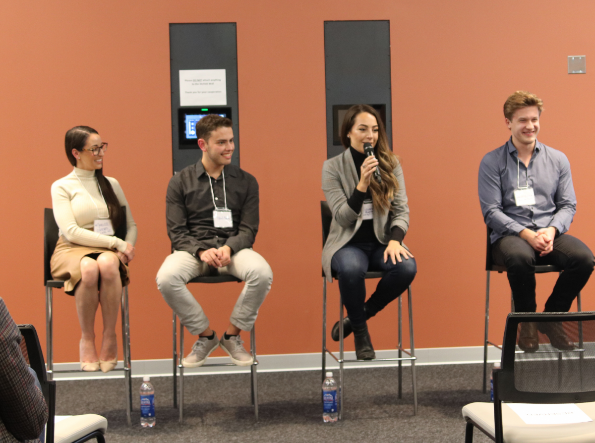 (Left to right): Marlee McMillan, Owner/Operator of Centered Care Inc., Noah Palansky, Co-Founder and CEO at TaiV, Giovanna Minenna, Founder and CEO at Brows by G., and Chris Schmidt, Co-Founder and CEO at Pluto Ventures.