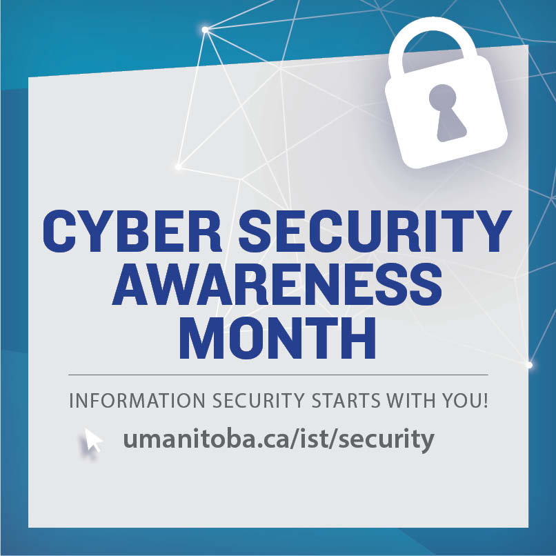 Image has text which says Cyber Security Awareness Month