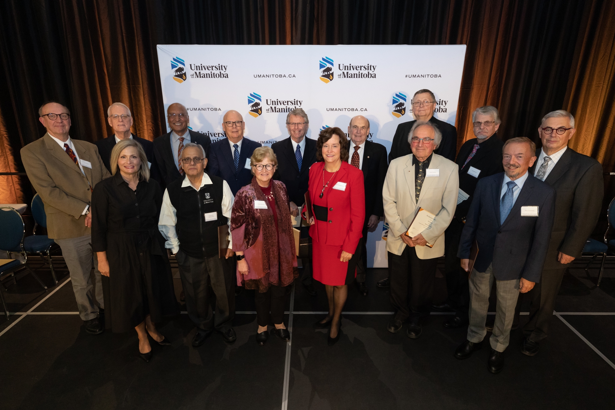 Emeritus Honourees with Chancellor Anne Mahon and President David Barnard.