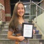 Abby Koch with award