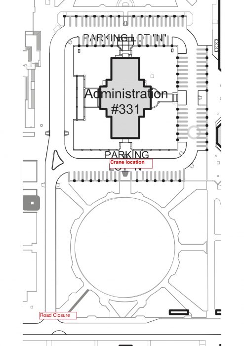 Map showing construction area.