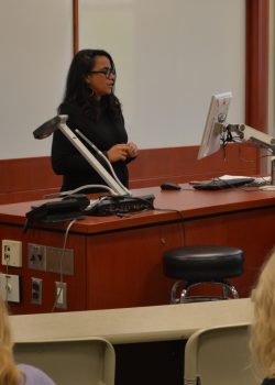 Karen Sharma, Acting Executive Director of the Manitoba Human Rights Commission, was one of many guest speakers invited to Robson Hall by student groups this fall.
