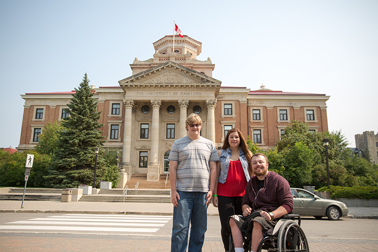 People of various abilities on campus