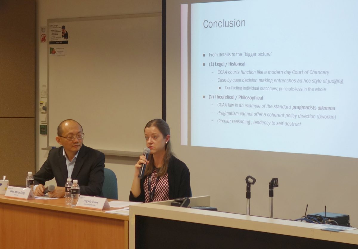 Dr. Virginia Torrie gave a lecture on Reinventing Bankruptcy Law last week in Singapore