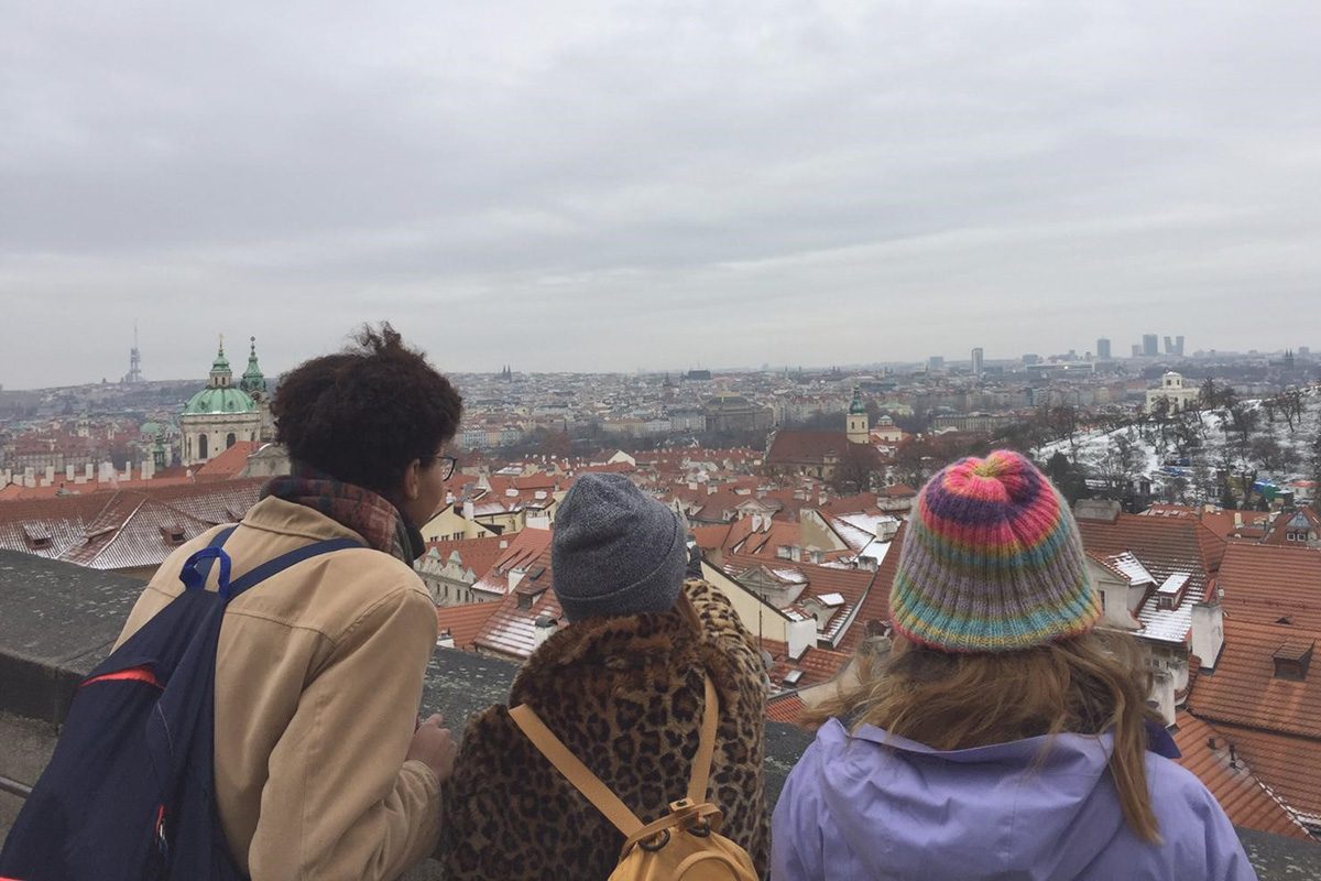 A group of students visit Germany.