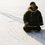 Barthelemy Nirlungayuk from Kuugaaruk, Nunavut explaining that there is a fish weir