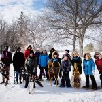 Group photo of snowshoers