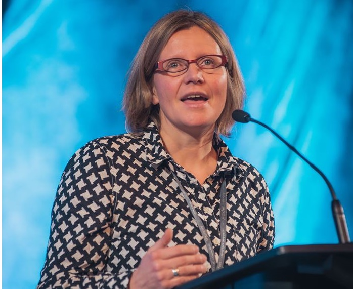 CEOS Assistant Professor Dr. Zou Zou Kuzyk speaking at the launch of the Integrated Regional Impact Study (IRIS) of the Hudson Bay Region // Photo: Sebastien Girard, ArcticNet