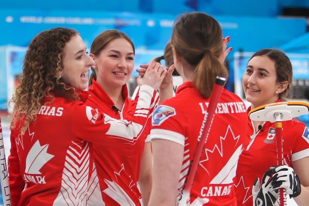 Team Canada celebrates after winning the world championship