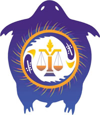 Purple turtle logo for Kawaskimhon Moot