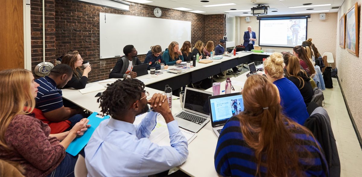 Dr. Kjell Anderson teaches the inaugural Master of Human Rights class at Robson Hall.