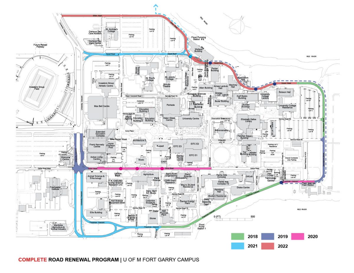 UM Today | Road renewal construction on Fort Garry campus has begun