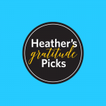 Heather's Gratitude picks - styled like the sticker that appears in Indigo and Chapters stores