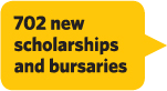 702 new scholarships and bursaries