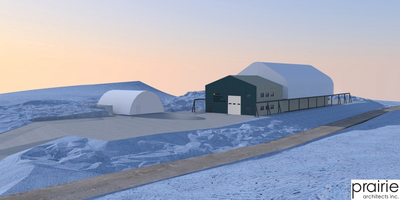 An architect's rendering of the Churchill Marine Observatory.