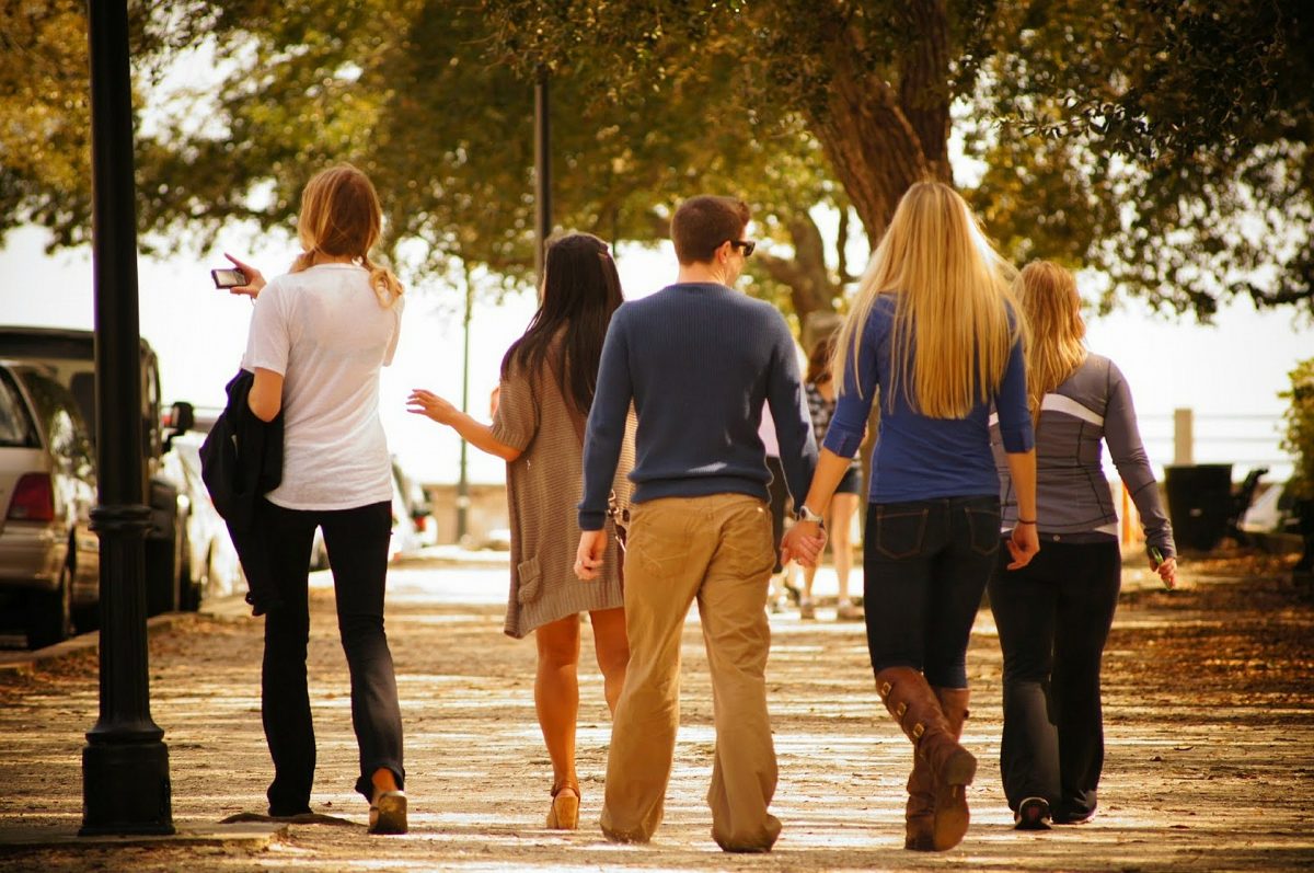 People in park together